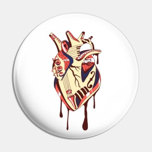 Choco Retro Musical Heart Pin