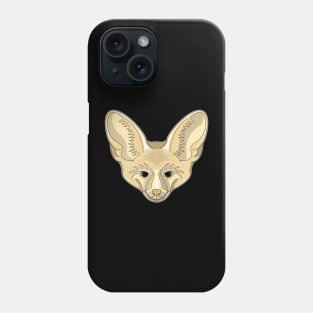 cute brown bat eared fox face Phone Case
