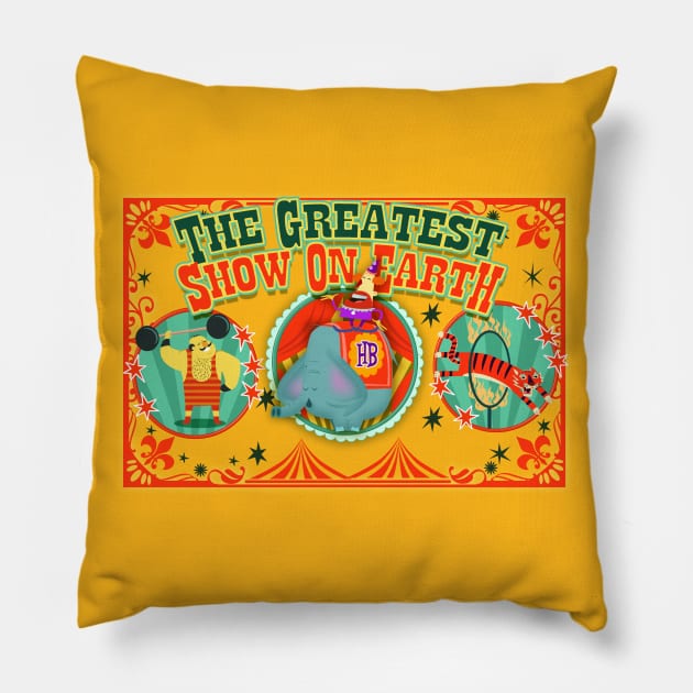 Welcome to the Circus Pillow by richhwalsh