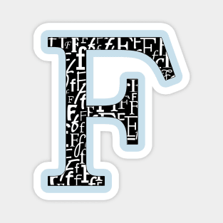 F Filled - Typography Magnet