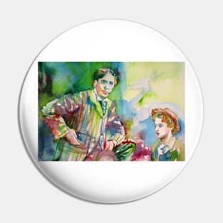 OSCAR WILDE and LORD ALFRED DOUGLAS watercolor portrait.3 Pin