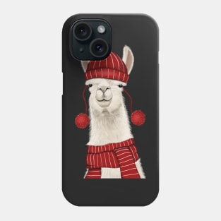 Cute Winter Llama Phone Case