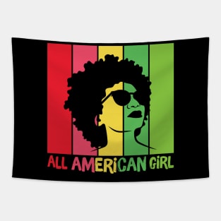 All American Girl African American Woman Tapestry