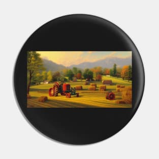 An artificial intelligence dreamscape of a fall harvest scene Pin