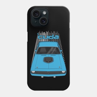 Plymouth Barracuda - Hemi Cuda - 1970 - Blue Phone Case