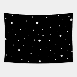 Tiny Stars Dark - White Stars Tapestry