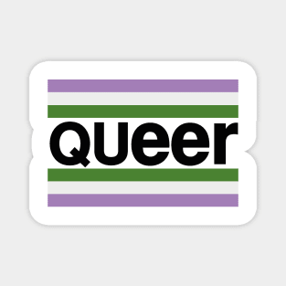 QUEER FLAG DESIGN LGBT COMMUNITY Magnet