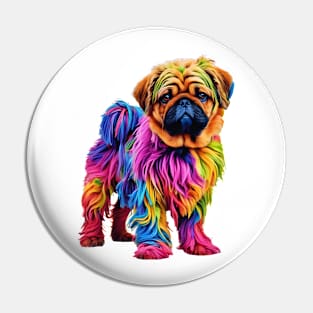 Colorful beautiful dog Pin