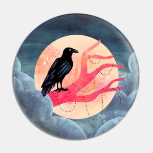 Raven Moon Pin