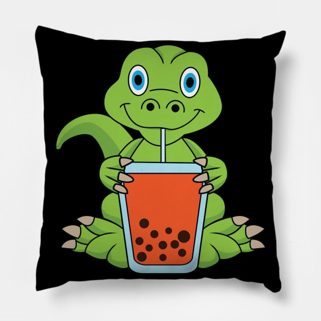 Dino Boba Pillow by RockyDesigns