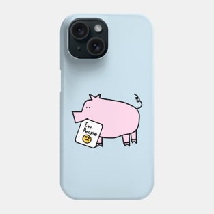 Pink Pig Says Ew People Phone Case