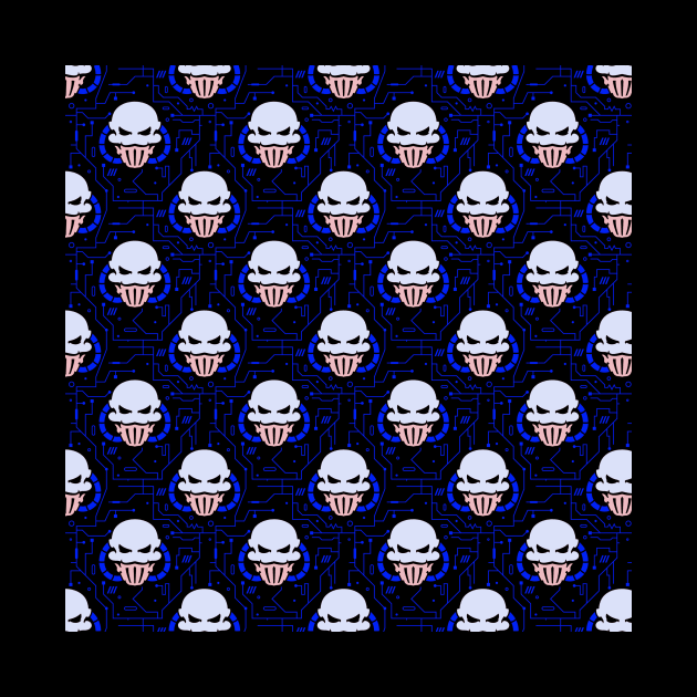 Cyber Skull Blue by Kata-Tang