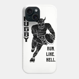 Rugby Run like Hell - Distressed Phone Case