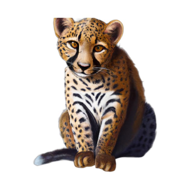 Cute Leopard Drawing by Play Zoo