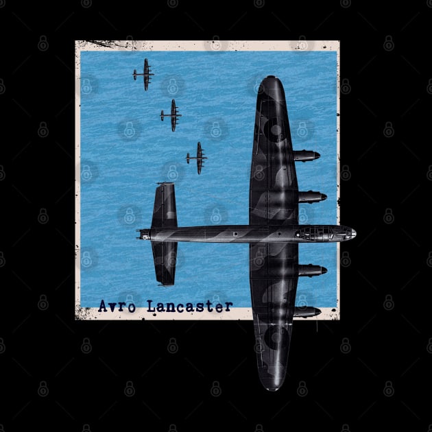 Avro Lancaster Bomber Airplane WW2 over the sea by Jose Luiz Filho