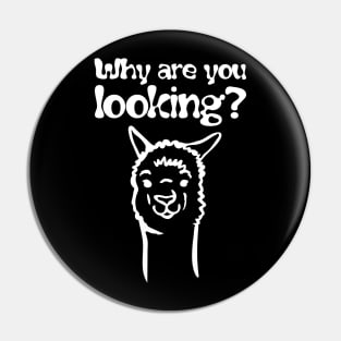 Funny alpaca shirt Pin