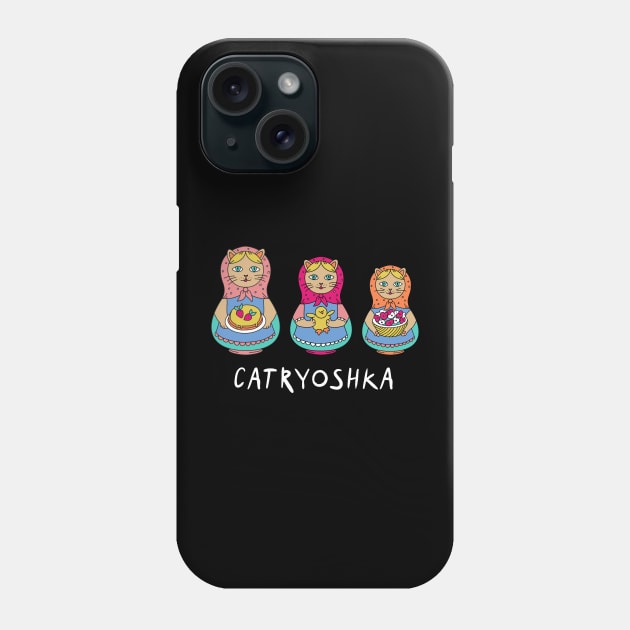 Catryoshka Matreshka Cats For Kids Babushka Style Phone Case by okpinsArtDesign
