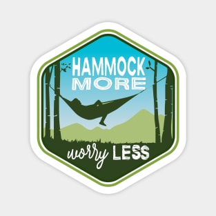 HAMMOCK MORE, WORRY LESS (Large) Magnet