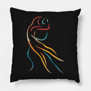 Two dancers abstract art print Pillow