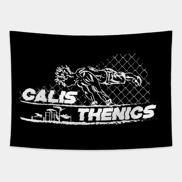 CALISTHENICS ATHLETE Tapestry by Speevector