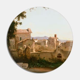 View from the Farnese Gardens, Rome by Jean-Baptiste-Camille Corot Pin