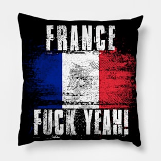 America Fuck Yeah! Wartorn Distressed Flag Pillow