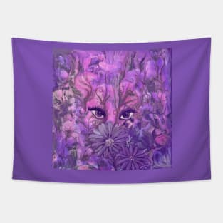 Beautiful Creature Artwork in Pink and Purple Tapestry