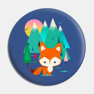 Walking Cute baby Fox Pin