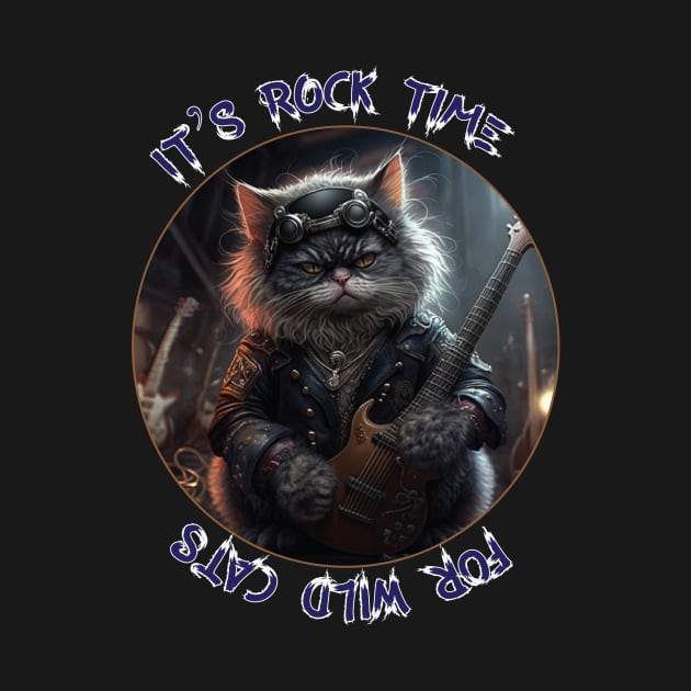 It's Rock Time For Wild Cats by MusicianCatsClub