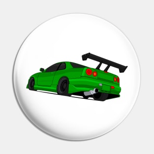 SKYLINE GTR R34 GREEN Pin