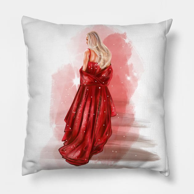 Jennifer Lawrence Pillow by Svetlana Pelin