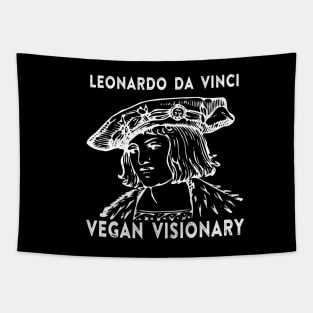 Leonardo da Vinci Vegan and Vegetarian Visionary Tapestry