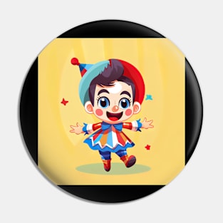 Harlequin clown Pin