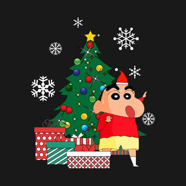 Crayon Shin Chan Around The Christmas Tree by Nova5