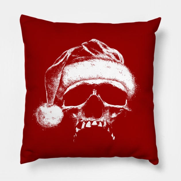 Santa Claus-Skull-Christmas-Humor-Death Pillow by StabbedHeart