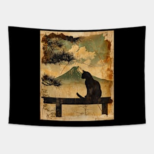 Kawaii Cat Dreamscape Tapestry