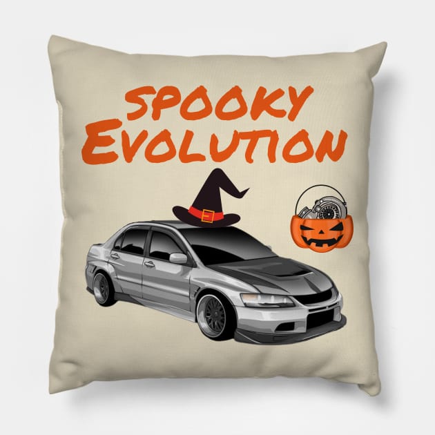 Spooky Evolution Pillow by MOTOSHIFT