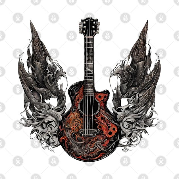 Guitar Art Design by Abeer Ahmad