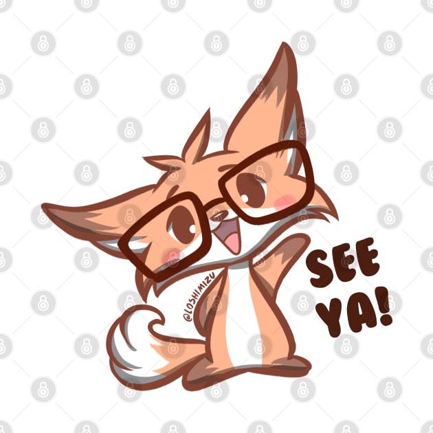 Cute Kawaii Nerd Fox see you by Kyumotea