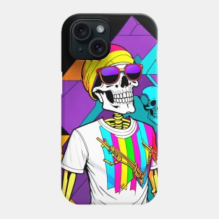 Skateboarder skeleton Phone Case