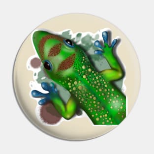 Gold Dust Day Gecko Pin