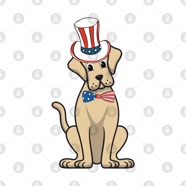 Funny big dog is wearing uncle sam hat by Pet Station