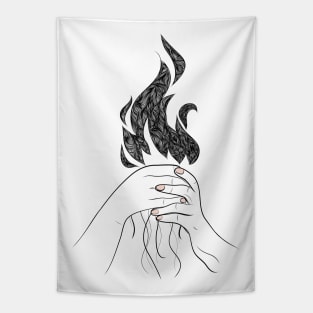 Torch (white) Tapestry