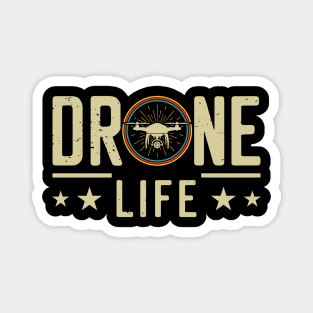 Drone Life Funny Drone Pilot Retro Vintage Magnet