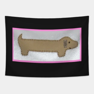 Excerpt from 2 Mini Dachshunds #3-Tan Pup Tapestry