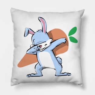 Funny Dabbing Dancing Bunny Rabbit Pet Pillow