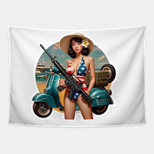 Scooter Girl Tapestry