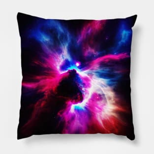 Vibrant Nebula Mirage Pillow