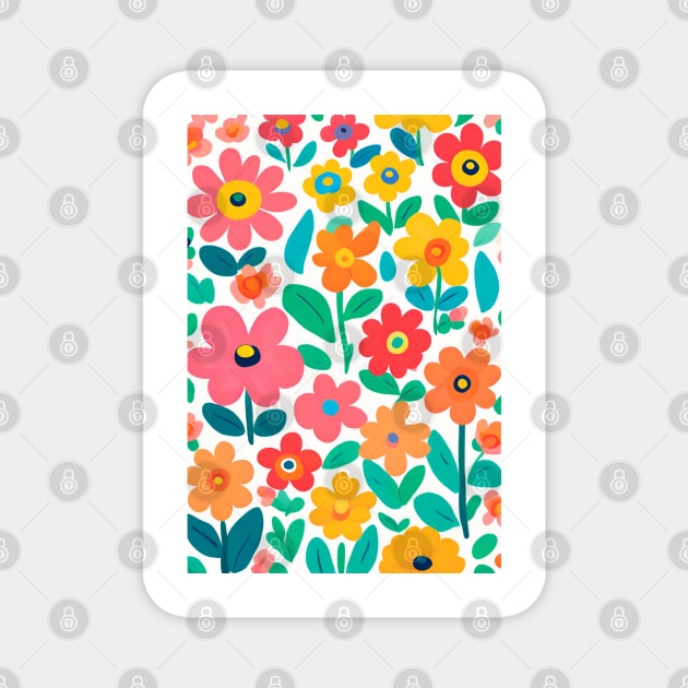 flowers-pattern Magnet by DewaJassin