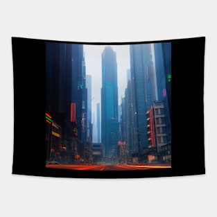 Vintage Night City Tapestry